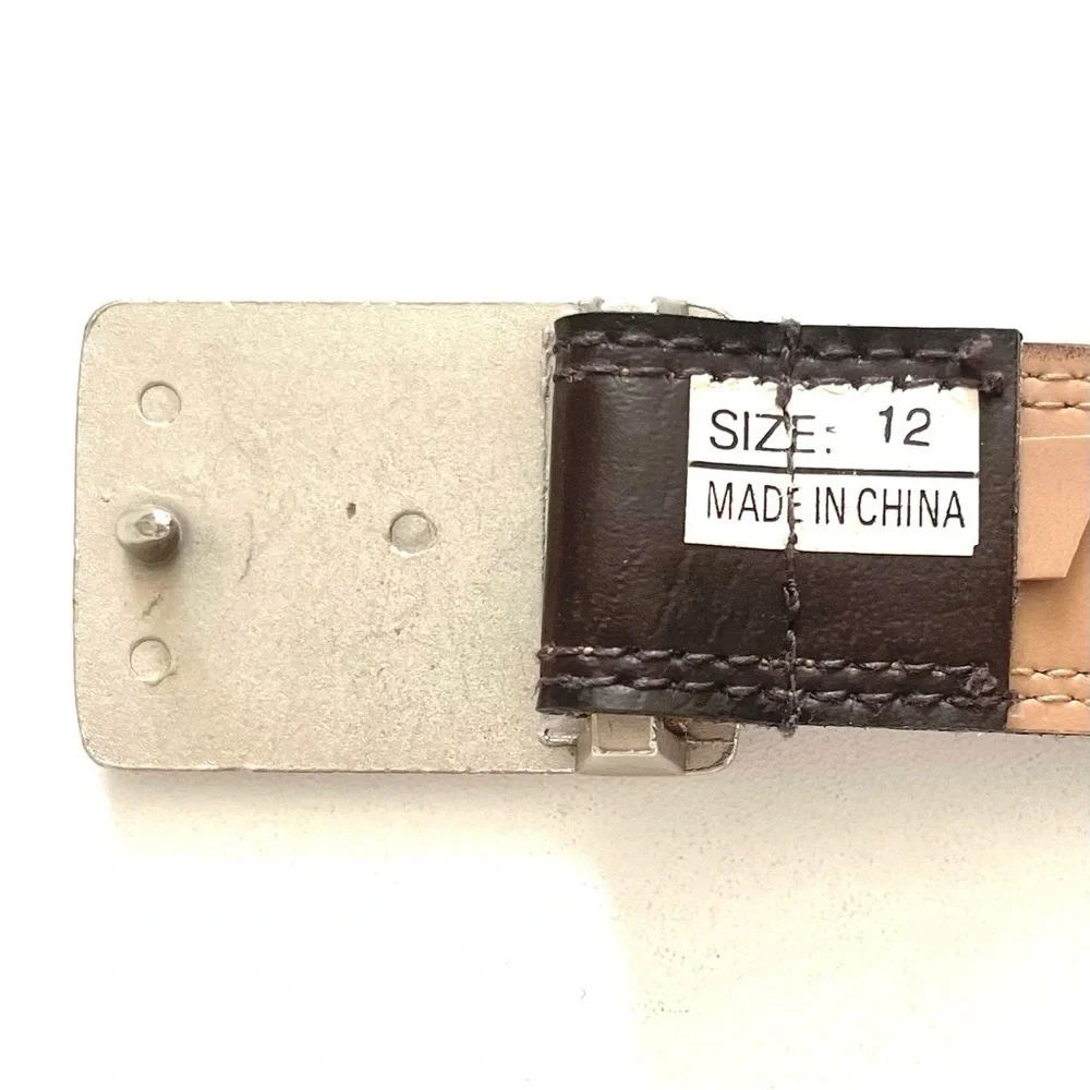 NWOT! Brown Belt w/ Brushed Silver Metal Hardware!